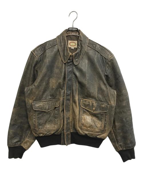 BANANA REPUBLIC（バナナリパブリック）BANANA REPUBLIC (バナナリパブリック) A-2 TYPE レザージャケット ブラウン サイズ:SIZE46の古着・服飾アイテム