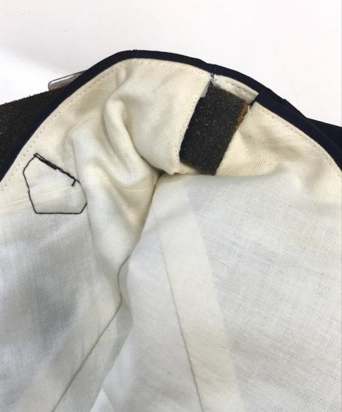 ROBE DE CHAMBRE COMME DES GARCONS（ローブドシャンブル コムデギャルソン）ROBE DE CHAMBRE COMME DES GARCONS (ローブドシャンブル コムデギャルソン) プリーツ切替ラップスカート ネイビー サイズ:Mの古着・服飾アイテム