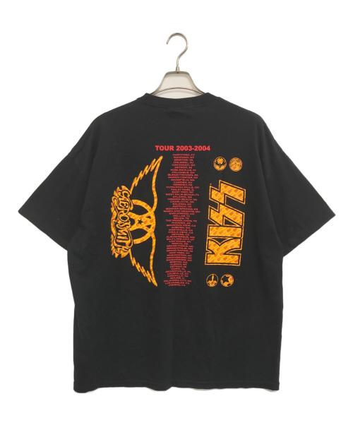 バンドTシャツ（バンドTシャツ）バンドTシャツ (バンドTシャツ) 00s KISS×AEROSMITH (キッス×エアロスミス) バンドTシャツ ブラック サイズ:2XLの古着・服飾アイテム