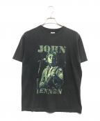 ALSTYLE APPAREL & ACTIVEWEARアレスタイルアパレル＆アクティブウェア）の古着「00s JOHN・LENON(ジョン・レノン)アーティストTシャツ」｜ブラック