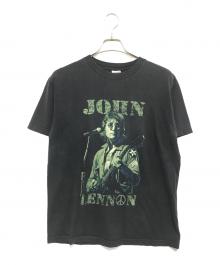 ALSTYLE APPAREL & ACTIVEWEAR（アレスタイルアパレル＆アクティブウェア）の古着「00s JOHN・LENON(ジョン・レノン)アーティストTシャツ」｜ブラック