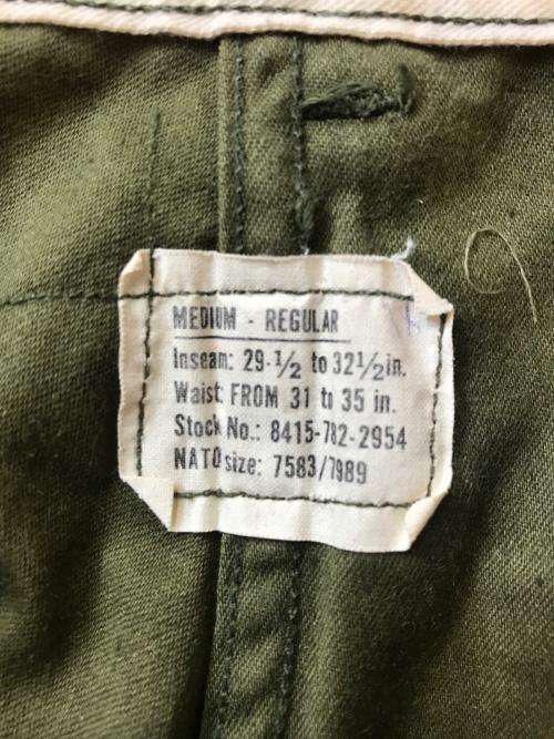 US ARMY（ユーエスアーミー）US ARMY (ユーエスアーミー) M-65 COLD WEATHER FIELD TROUSERS グリーン サイズ:S-Rの古着・服飾アイテム
