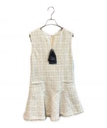 HER LIP TO（ハーリップトゥ）の古着「Victoria Tweed Jumper Dress」｜ベージュ