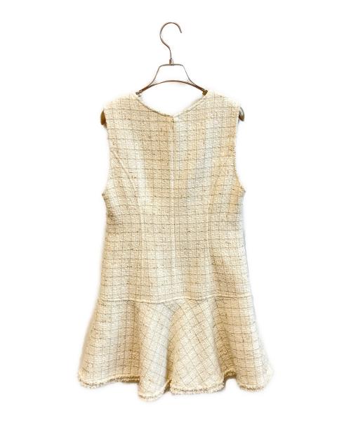 HER LIP TO（ハーリップトゥ）HER LIP TO (ハーリップトゥ) Victoria Tweed Jumper Dress ベージュ サイズ:Sの古着・服飾アイテム