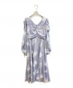 HER LIP TOハーリップトゥ）の古着「New Year Essential Floral Dress」｜スカイブルー