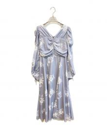 HER LIP TO（ハーリップトゥ）の古着「New Year Essential Floral Dress」｜スカイブルー