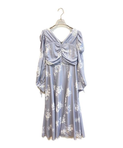 HER LIP TO（ハーリップトゥ）Her lip to (ハーリップトゥ) New Year Essential Floral Dress スカイブルー サイズ:Mの古着・服飾アイテム
