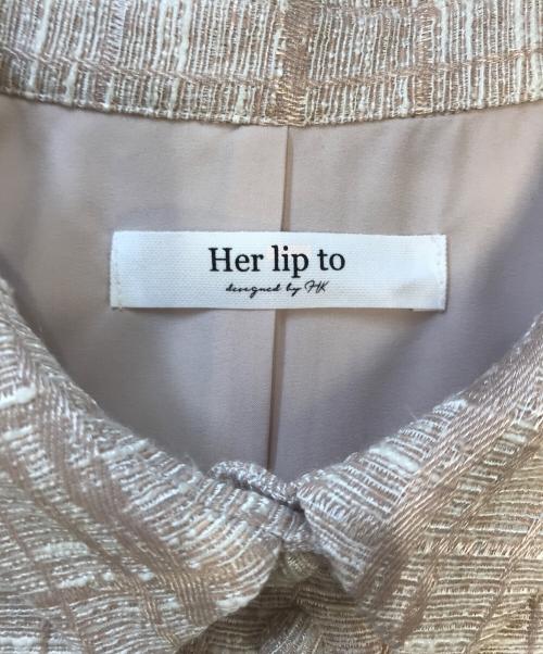 HER LIP TO（ハーリップトゥ）HER LIP TO (ハーリップトゥ) Annecy Belted Dress ピンク サイズ:Sの古着・服飾アイテム