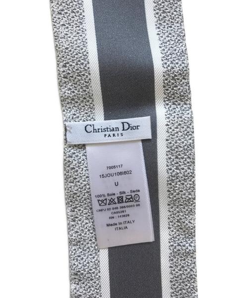 Christian Dior（クリスチャン ディオール）Christian Dior (クリスチャン ディオール) シルクスカーフ グレー サイズ:表記なしの古着・服飾アイテム
