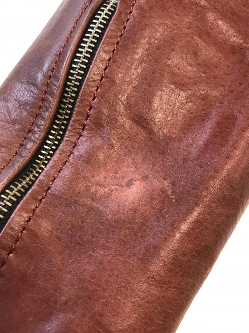 KWY（ケイダブリューアイ）KWY (ケイダブリューアイ) シングルライダースジャケット ブラウン サイズ:SIZE 46の古着・服飾アイテム