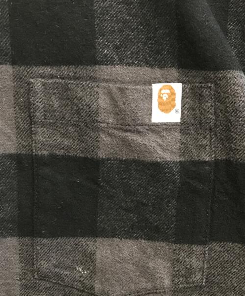 A BATHING APE（アベイシングエイプ）A BATHING APE (アベイシングエイプ) チェックシャツ ブラック サイズ:Ｍの古着・服飾アイテム