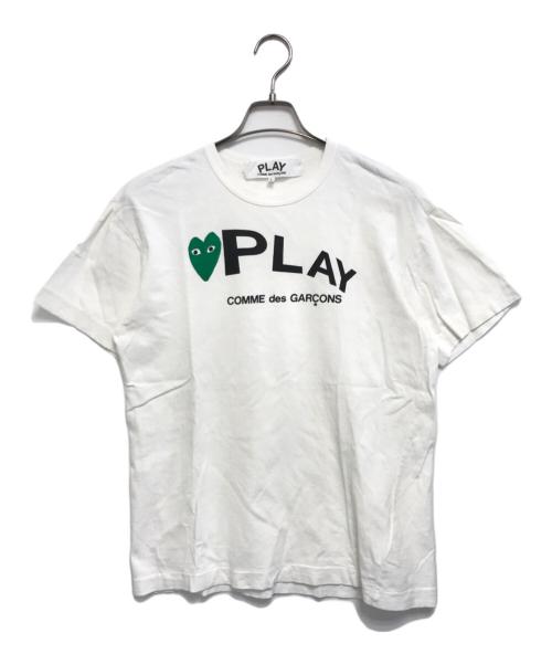PLAY COMME des GARCONS（プレイコムデギャルソン）PLAY COMME des GARCONS (プレイコムデギャルソン) プリントTシャツ ホワイト サイズ:Lの古着・服飾アイテム