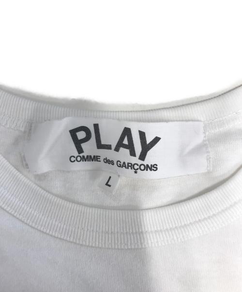 PLAY COMME des GARCONS（プレイコムデギャルソン）PLAY COMME des GARCONS (プレイコムデギャルソン) プリントTシャツ ホワイト サイズ:Lの古着・服飾アイテム