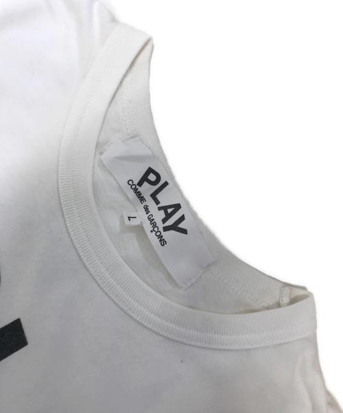 PLAY COMME des GARCONS（プレイコムデギャルソン）PLAY COMME des GARCONS (プレイコムデギャルソン) プリントTシャツ ホワイト サイズ:Lの古着・服飾アイテム