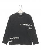 COMME des GARCONS HOMMEコムデギャルソン オム）の古着「split logo sweatshirt.」｜ブラック