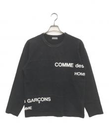 COMME des GARCONS HOMME（コムデギャルソン オム）の古着「split logo sweatshirt.」｜ブラック