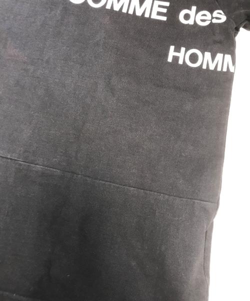COMME des GARCONS HOMME（コムデギャルソン オム）COMME des GARCONS HOMME (コムデギャルソン オム) split logo sweatshirt. ブラック サイズ:表記なしの古着・服飾アイテム