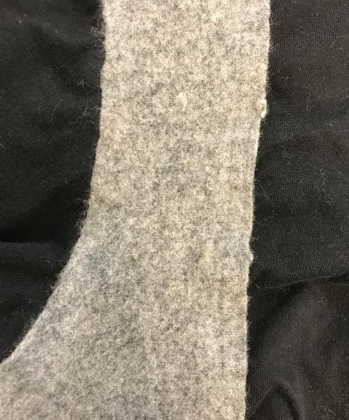 COMME des GARCONS HOMME PLUS（コムデギャルソンオムプリュス）COMME des GARCONS HOMME PLUS (コムデギャルソンオムプリュス) 異素材ドッキングTシャツ ブラック×グレー サイズ:Lの古着・服飾アイテム