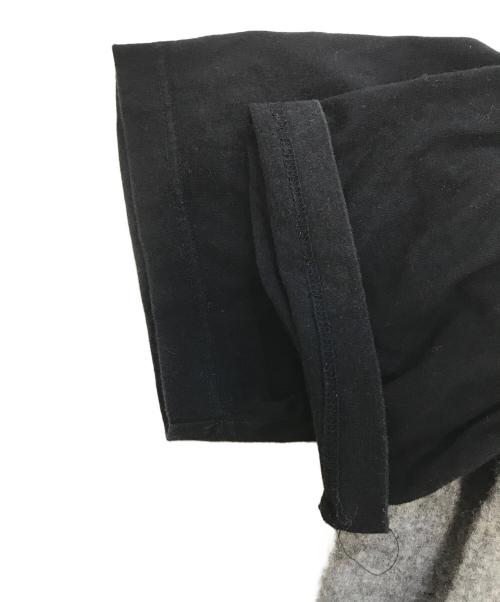 COMME des GARCONS HOMME PLUS（コムデギャルソンオムプリュス）COMME des GARCONS HOMME PLUS (コムデギャルソンオムプリュス) 異素材ドッキングTシャツ ブラック×グレー サイズ:Lの古着・服飾アイテム