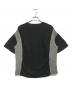 COMME des GARCONS HOMME PLUS (コムデギャルソンオムプリュス) 異素材ドッキングTシャツ ブラック×グレー サイズ:L：9000円