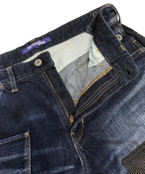 COMME des GARCONS JUNYA WATANABE MAN（コム デ ギャルソン ジュンヤ ワタナベ マン）COMME des GARCONS JUNYA WATANABE MAN (コム デ ギャルソン ジュンヤ ワタナベ マン) パッチワーク加工デニムパンツ インディゴ サイズ:Lの古着・服飾アイテム
