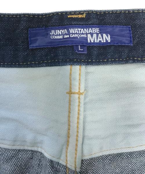 COMME des GARCONS JUNYA WATANABE MAN（コム デ ギャルソン ジュンヤ ワタナベ マン）COMME des GARCONS JUNYA WATANABE MAN (コム デ ギャルソン ジュンヤ ワタナベ マン) パッチワーク加工デニムパンツ インディゴ サイズ:Lの古着・服飾アイテム