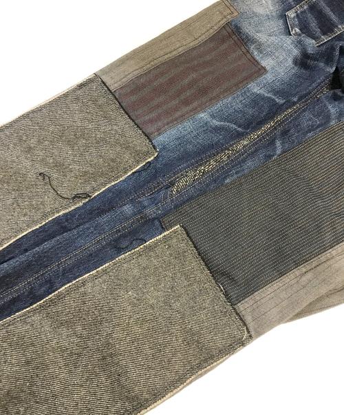 COMME des GARCONS JUNYA WATANABE MAN（コム デ ギャルソン ジュンヤ ワタナベ マン）COMME des GARCONS JUNYA WATANABE MAN (コム デ ギャルソン ジュンヤ ワタナベ マン) パッチワーク加工デニムパンツ インディゴ サイズ:Lの古着・服飾アイテム