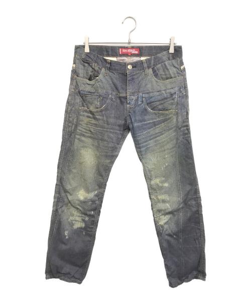 COMME des GARCONS JUNYA WATANABE MAN（コム デ ギャルソン ジュンヤ ワタナベ マン）COMME des GARCONS JUNYA WATANABE MAN (コム デ ギャルソン ジュンヤ ワタナベ マン) LEVI'S (リーバイス) デニム転写パンツ インディゴ サイズ:Sの古着・服飾アイテム
