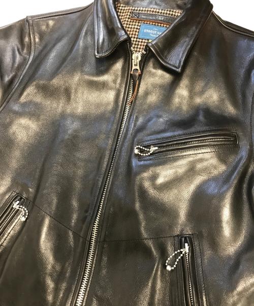 STARKE HAUT（スタークハウツ）STARKE HAUT (スタークハウツ) ホースレザージャケット ブラック サイズ:XLの古着・服飾アイテム