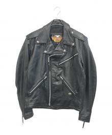 HARLEY-DAVIDSON（ハーレーダビッドソン）の古着「ダブルライダースジャケット」｜ブラック
