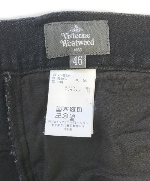 Vivienne Westwood man（ヴィヴィアン ウェストウッド マン）Vivienne Westwood man (ヴィヴィアン ウェストウッド マン) オーブ刺繍スキニージーンズ ブラック サイズ:46の古着・服飾アイテム