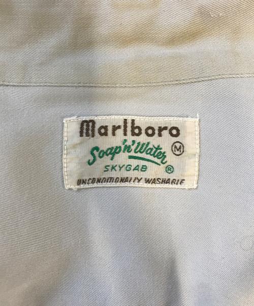 marlboro（マルボロ）marlboro (マルボロ) オープンカラーレーヨンギャバジンシャツ グレー サイズ:Mの古着・服飾アイテム