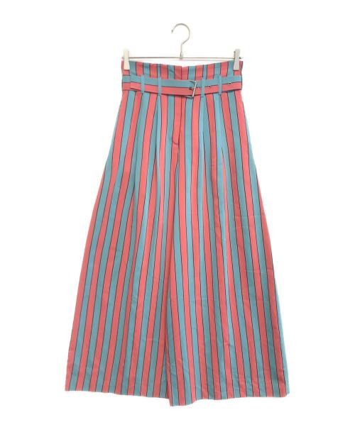 Maison Margiela（メゾンマルジェラ）Maison Margiela (メゾンマルジェラ) ストライプワイドパンツ グリーン×レッド サイズ:38の古着・服飾アイテム