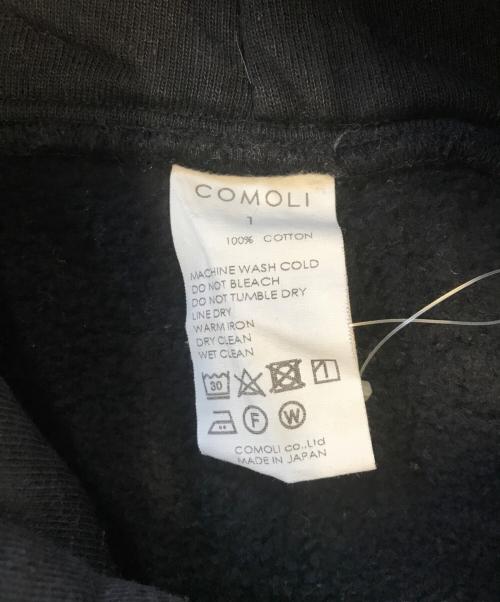 COMOLI（コモリ）COMOLI (コモリ) コットン吊裏毛プルオーバーフーディ ブラック サイズ:1の古着・服飾アイテム