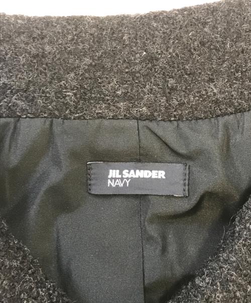 JIL SANDER NAVY（ジルサンダー ネイビー）JIL SANDER NAVY (ジルサンダー ネイビー) ウールジャケット ブラック サイズ:38の古着・服飾アイテム