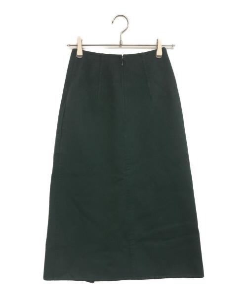CELINE（セリーヌ）CELINE (セリーヌ) カシミヤ混ロングスカート グリーン サイズ:34の古着・服飾アイテム