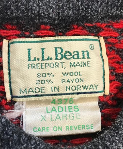 L.L.Bean（エルエルビーン）L.L.Bean (エルエルビーン) バーズアイニット レッド サイズ:XLの古着・服飾アイテム