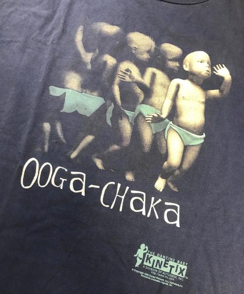 GLOBAL（グローバル）GLOBAL (グローバル) 90s OOGA-CHAKA THE DANCING BABY(ダンシング・ウガチャカ・ベイビー) プリントTシャツ ネイビー サイズ:表記なしの古着・服飾アイテム