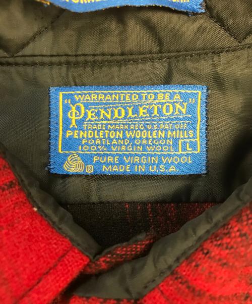PENDLETON（ペンドルトン）PENDLETON (ペンドルトン) チェックウエスタンシャツ レッド サイズ:Lの古着・服飾アイテム