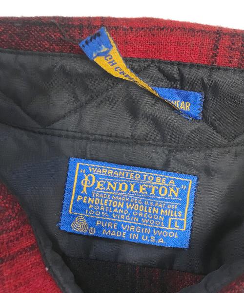 PENDLETON（ペンドルトン）PENDLETON (ペンドルトン) チェックウエスタンシャツ レッド サイズ:Lの古着・服飾アイテム