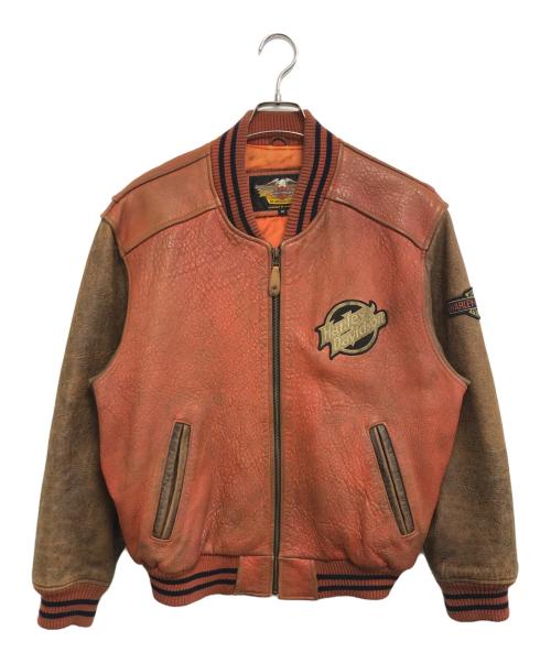 HARLEY-DAVIDSON（ハーレーダビッドソン）HARLEY-DAVIDSON (ハーレーダビッドソン) シープレザージャケット オレンジ サイズ:Mの古着・服飾アイテム