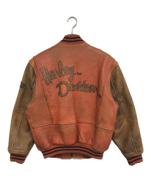 HARLEY-DAVIDSON（ハーレーダビッドソン）HARLEY-DAVIDSON (ハーレーダビッドソン) シープレザージャケット オレンジ サイズ:Mの古着・服飾アイテム
