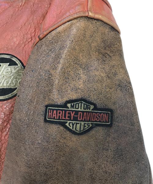 HARLEY-DAVIDSON（ハーレーダビッドソン）HARLEY-DAVIDSON (ハーレーダビッドソン) シープレザージャケット オレンジ サイズ:Mの古着・服飾アイテム