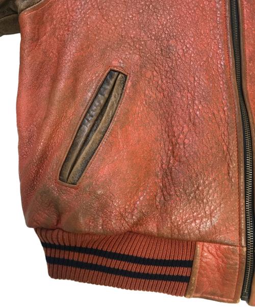 HARLEY-DAVIDSON（ハーレーダビッドソン）HARLEY-DAVIDSON (ハーレーダビッドソン) シープレザージャケット オレンジ サイズ:Mの古着・服飾アイテム