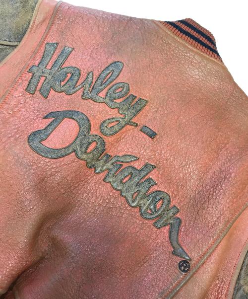 HARLEY-DAVIDSON（ハーレーダビッドソン）HARLEY-DAVIDSON (ハーレーダビッドソン) シープレザージャケット オレンジ サイズ:Mの古着・服飾アイテム