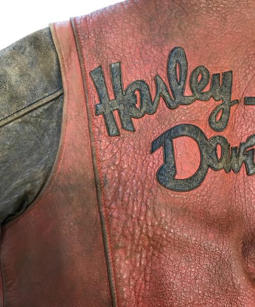 HARLEY-DAVIDSON（ハーレーダビッドソン）HARLEY-DAVIDSON (ハーレーダビッドソン) シープレザージャケット オレンジ サイズ:Mの古着・服飾アイテム