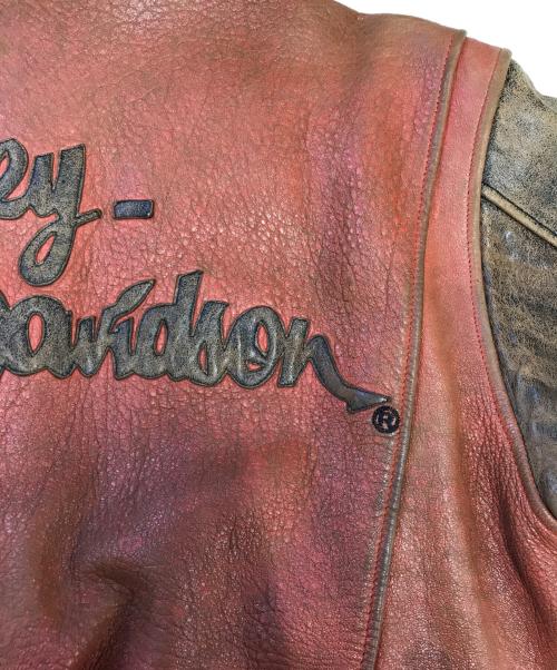 HARLEY-DAVIDSON（ハーレーダビッドソン）HARLEY-DAVIDSON (ハーレーダビッドソン) シープレザージャケット オレンジ サイズ:Mの古着・服飾アイテム