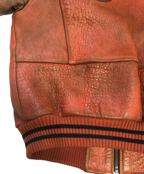 HARLEY-DAVIDSON（ハーレーダビッドソン）HARLEY-DAVIDSON (ハーレーダビッドソン) シープレザージャケット オレンジ サイズ:Mの古着・服飾アイテム