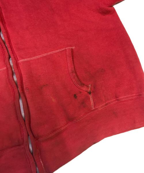 VINTAGE（ヴィンテージ）VINTAGE (ヴィンテージ) 裏地サーマルジップパーカー レッド サイズ:表記なしの古着・服飾アイテム