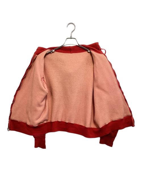 VINTAGE（ヴィンテージ）VINTAGE (ヴィンテージ) 裏地サーマルジップパーカー レッド サイズ:表記なしの古着・服飾アイテム